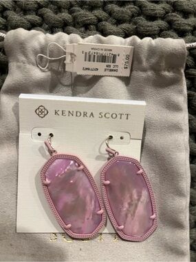 Kendra Scott Pink Iridescent Drop Earrings